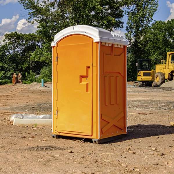 how often are the portable toilets cleaned and serviced during a rental period in Prairie Lake